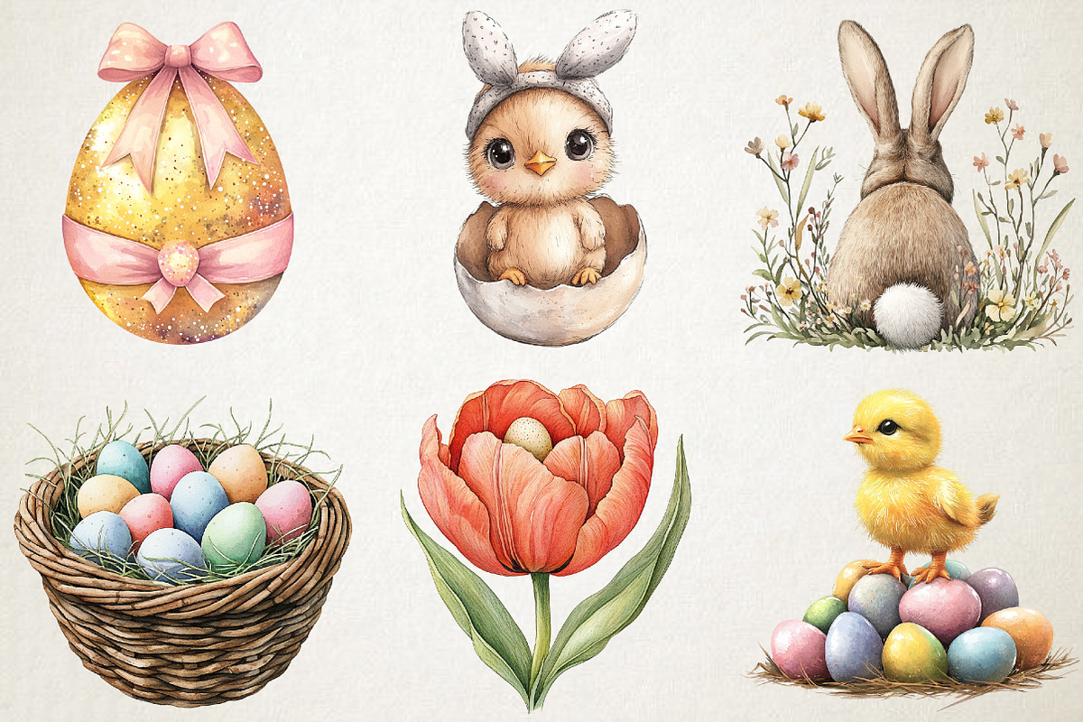 Pastel Easter Egg Hunt Clipart, an Illustration by RobertsArt (Photo 3 of 5)