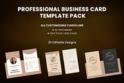 20 Professional Business Card Pack, a Business Card Template by DesignGenix (Thumbnail 1 of 3)