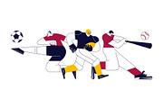 Competitive Sport Players Pack, an Illustration by Lucky Shop (Thumbnail 12 of 12)