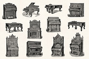 Musical Instruments Engravings Set, an Illustration by Graphic Goods (Thumbnail 2 of 9)