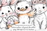 Easter Spring Hand-Drawn Bundle, an Illustration by Designking (Thumbnail 1 of 5)