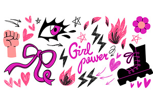 Vibrant girly sticker collection, an Object Illustration by art PVP - market