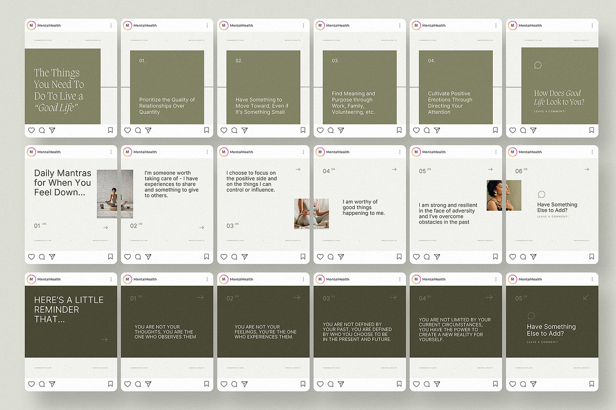 Mental Health Insta Carousels, a Social Media Template by AndrewPixel (Photo 10 of 15)