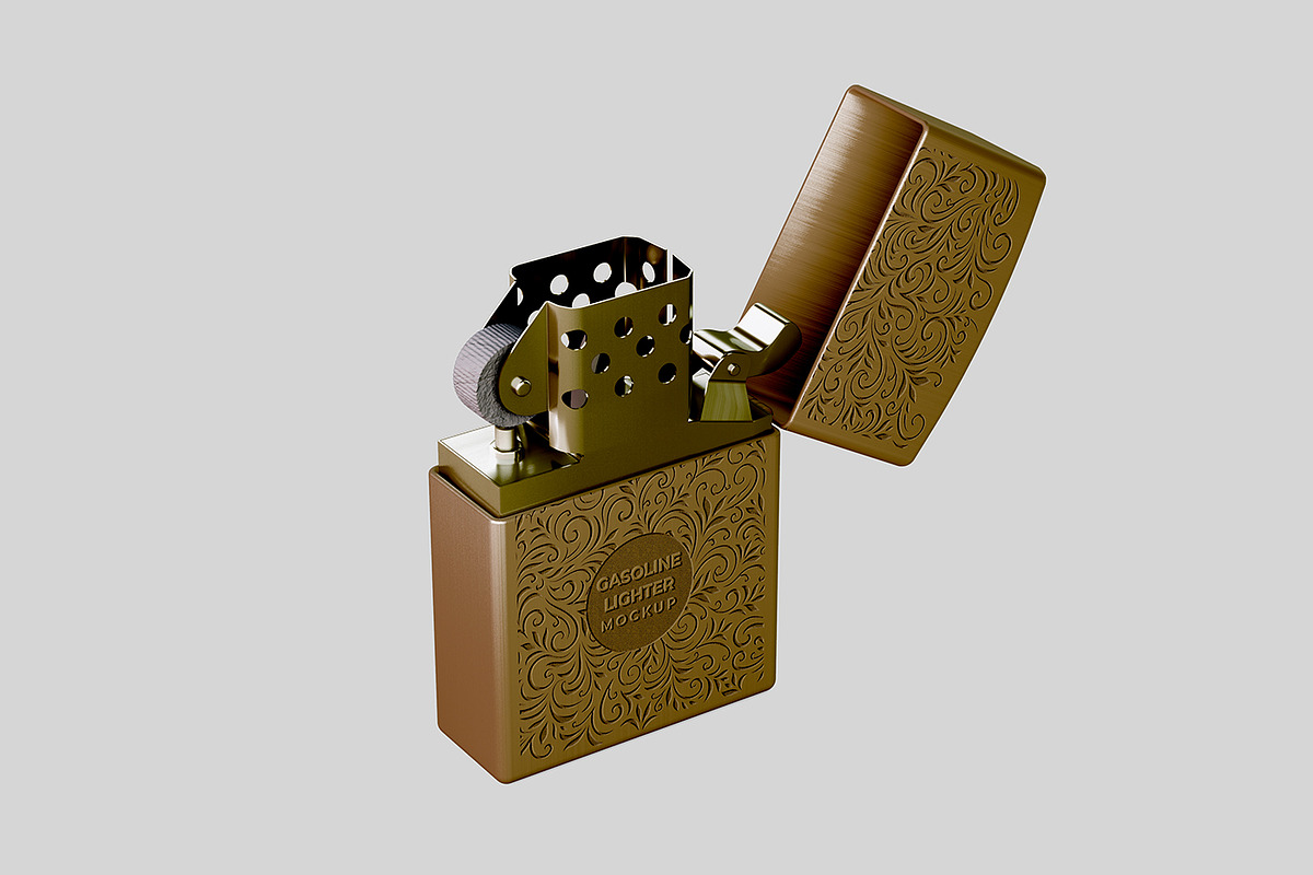 Metallic Gasoline Lighter Mockup Set, a Mockup by McLittle Stock (Photo 4 of 5)