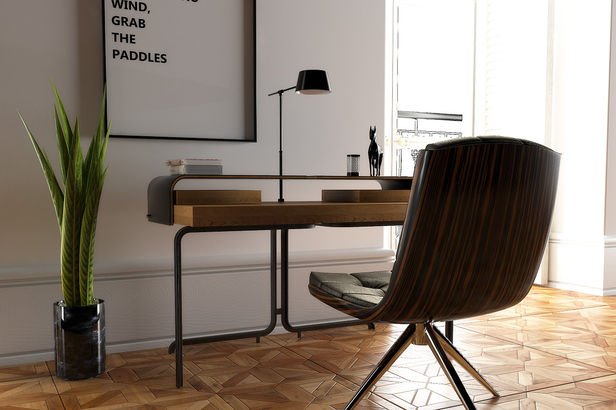 Home office 1210, a Furniture 3D Model by inDahouze (Photo 2 of 10)