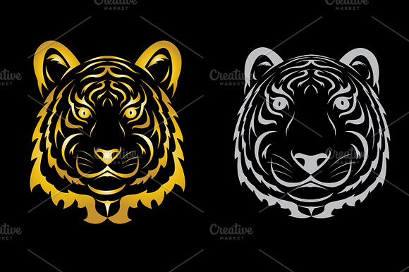 Tiger Head Silhouette
