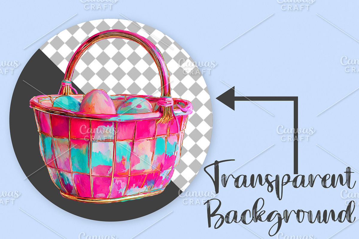 Pastel Brushstroke Easter Clipart, an Illustration by Canvas Craft (Photo 2 of 7)
