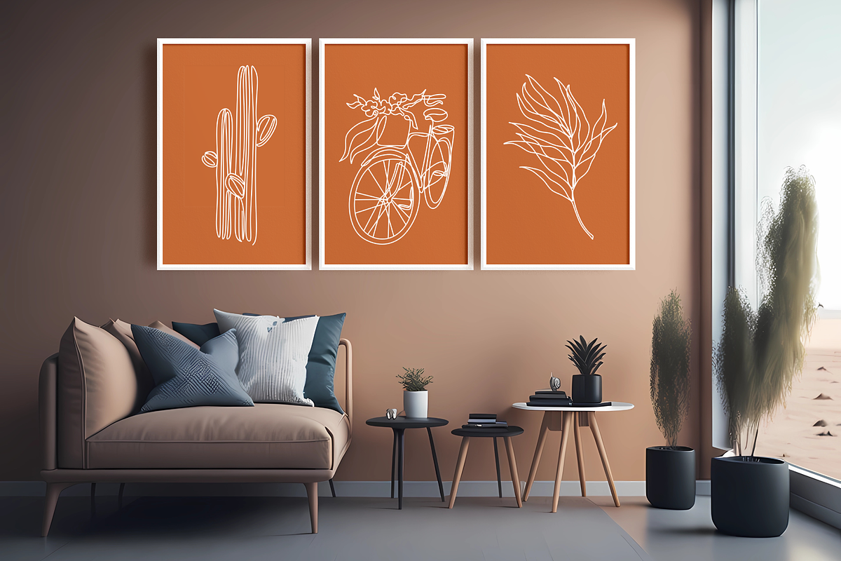 3 Wall Art Mockup, 2x3 Ratio, a Print Template by Ali's Designs (Photo 3 of 3)