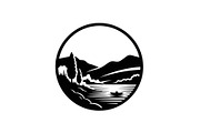 Circular Nature Landscape Silhouette, an Illustration by yasushie (Thumbnail 12 of 51)