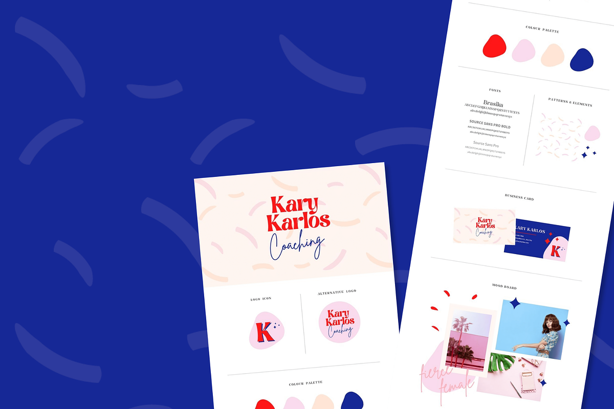 Retro Canva logo & brand kit bundle, a Branding & Logo Template by Kurly Creative (Photo 10 of 13)