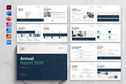 Annual Report Template Landscape, a Brochure Template by DesignCrest (Thumbnail 1 of 13)