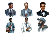Handsome African Men Clipart, an Illustration by Daily.Designs (Thumbnail 3 of 5)