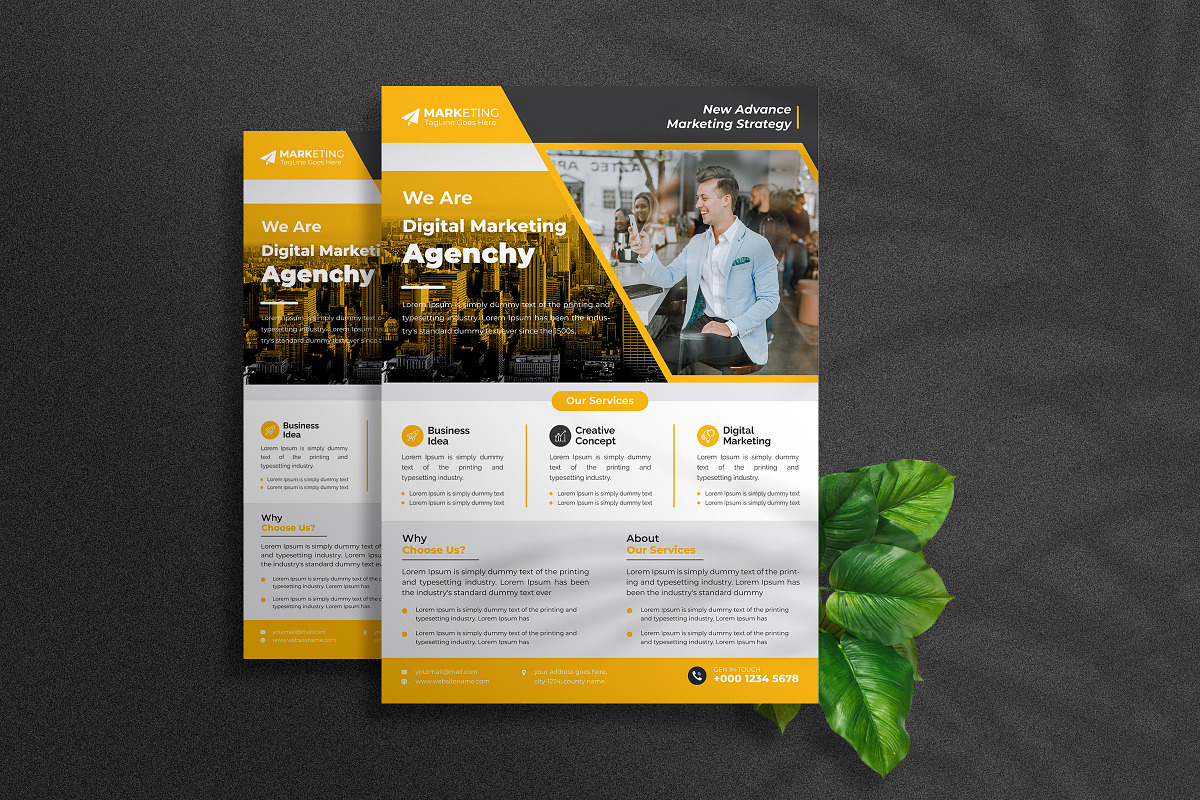 Corporate Theme Business Flyer, a Marketing Template by Graphiexperto (Photo 4 of 6)