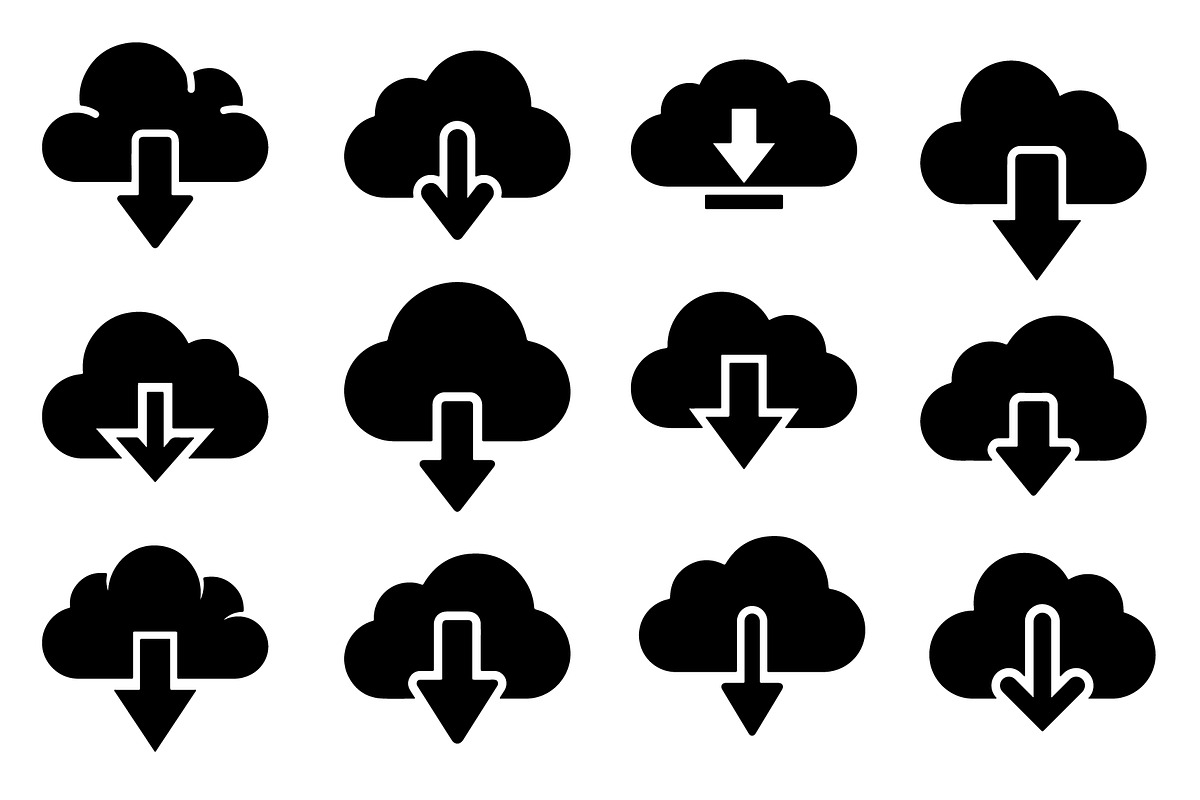 Cloud Download Silhouette, a Technology Illustration by abu67222 (Photo 1 of 13)