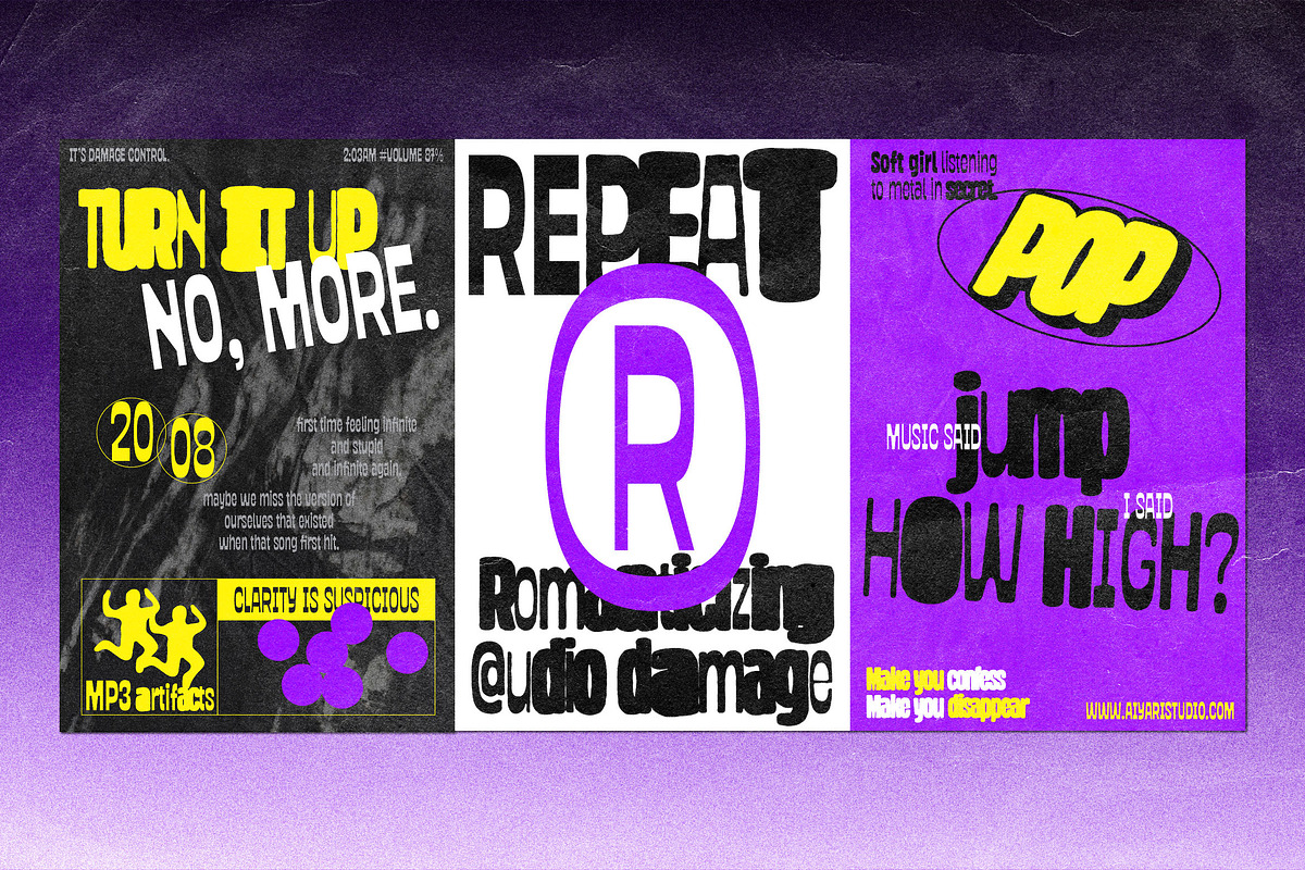 Stretch & Bleed - Brutalist Font, a Sans Serif Font by Aiyari (Photo 8 of 13)
