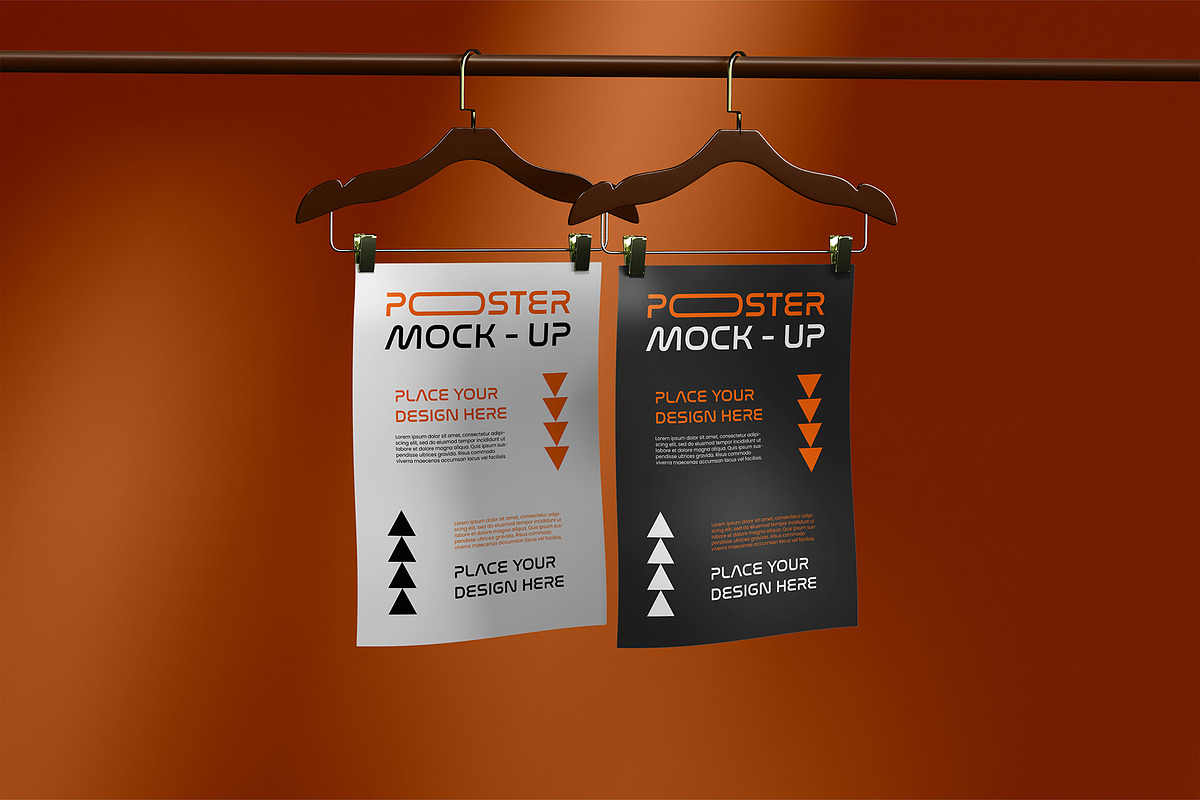Hanging Poster Mockup, an Advertising Mockup by Farabion Studio (Photo 2 of 3)