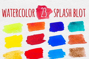 Rainbow Watercolor Texture Set