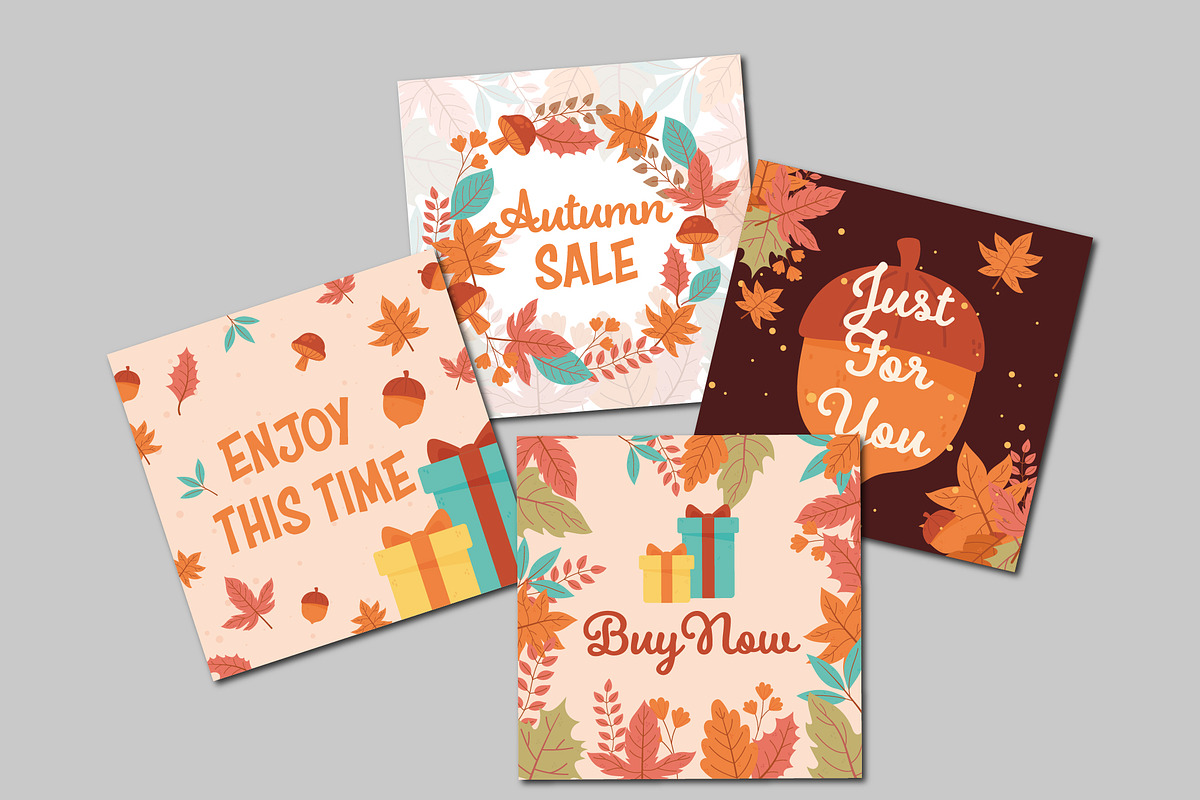 Autumn Sale Social Media Set, a Templates & Theme by studiogstock (Photo 2 of 2)