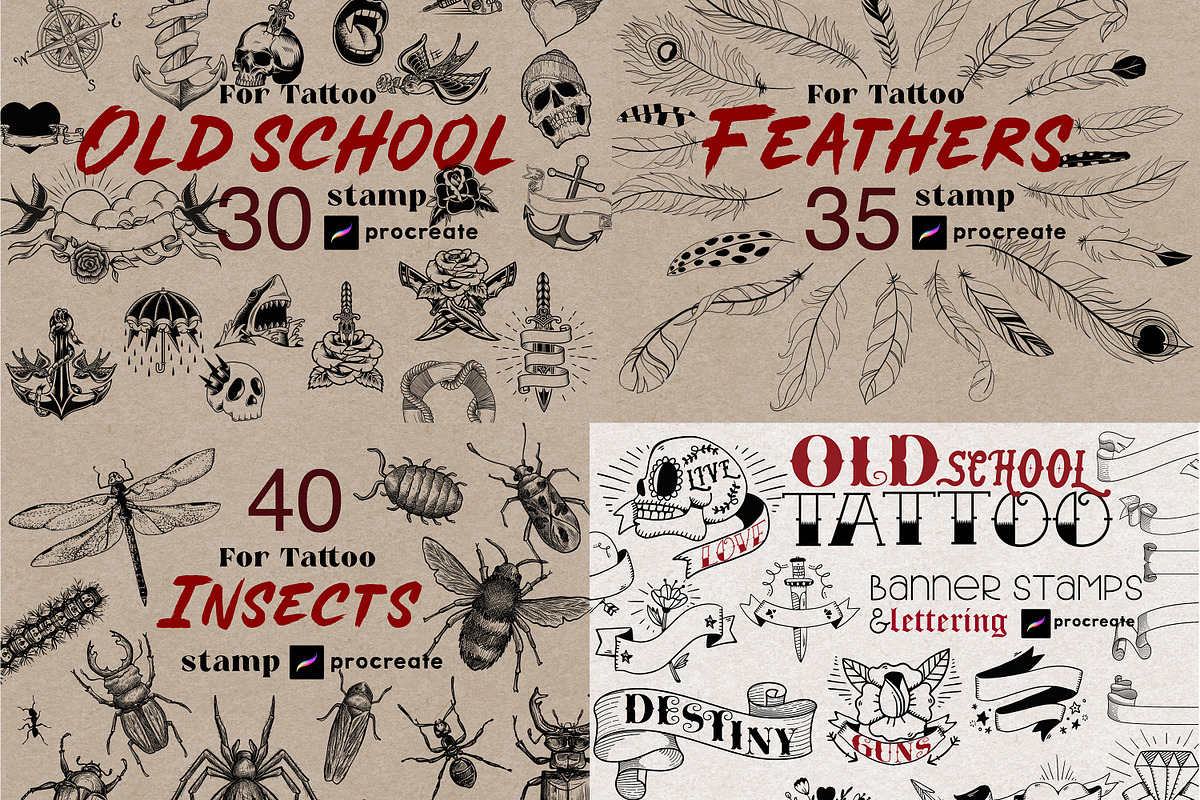 Procreate 1100 Tattoo Snake Witch, a Brush Add-On by ArtPrintBabe (Photo 4 of 6)