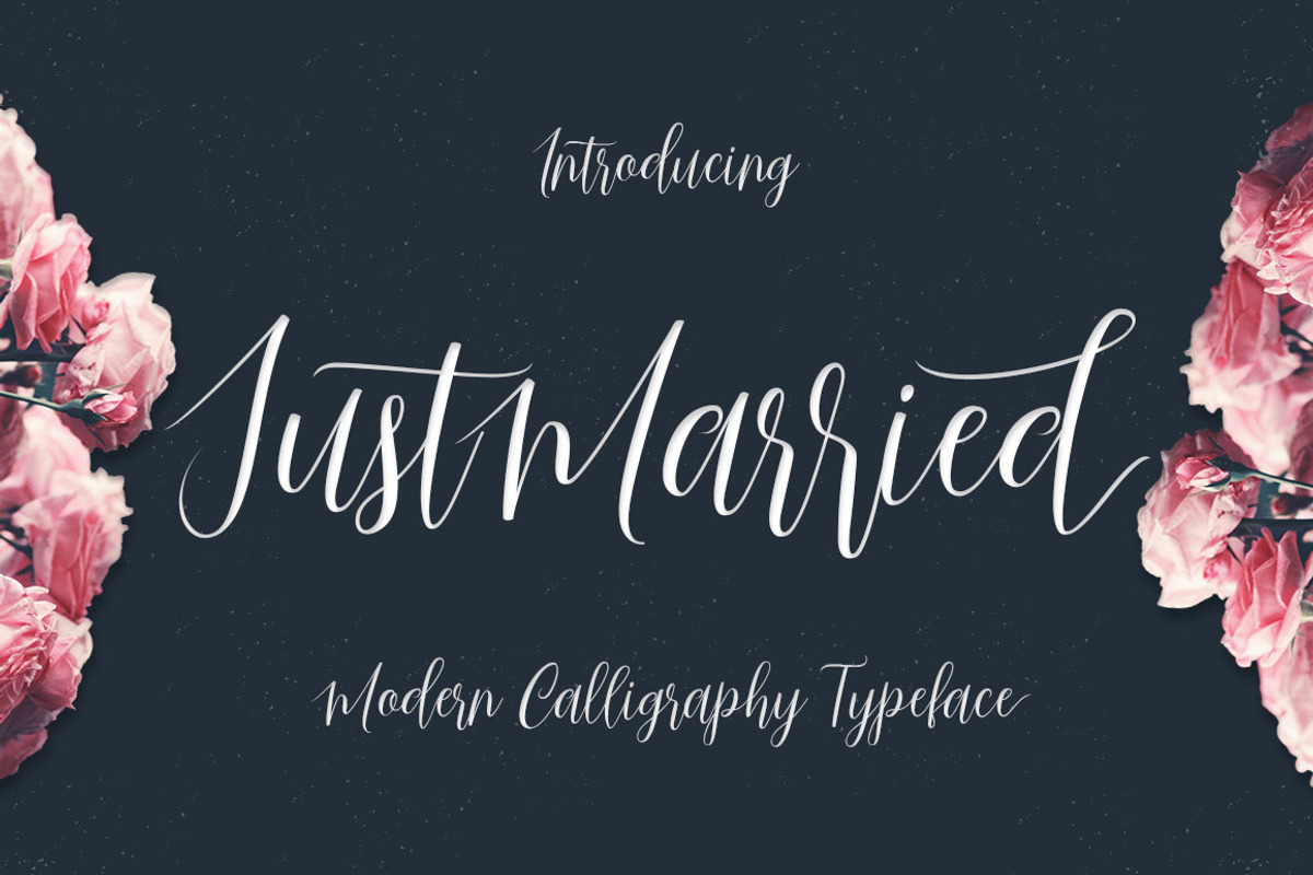 Just Married Script, a Script Font by Gatype (Photo 1 of 8)