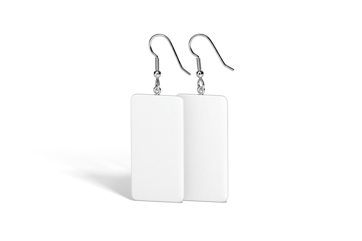 Rectangular Earring Jewelry 3D Model, an Object 3D Model by rebrandy (Photo 4 of 9)