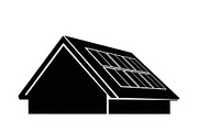 Solar Powered Home Silhouette Set, a Graphic by Designer_Momina (Thumbnail 7 of 14)