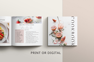 Cookbook Template Square 21x21 CM