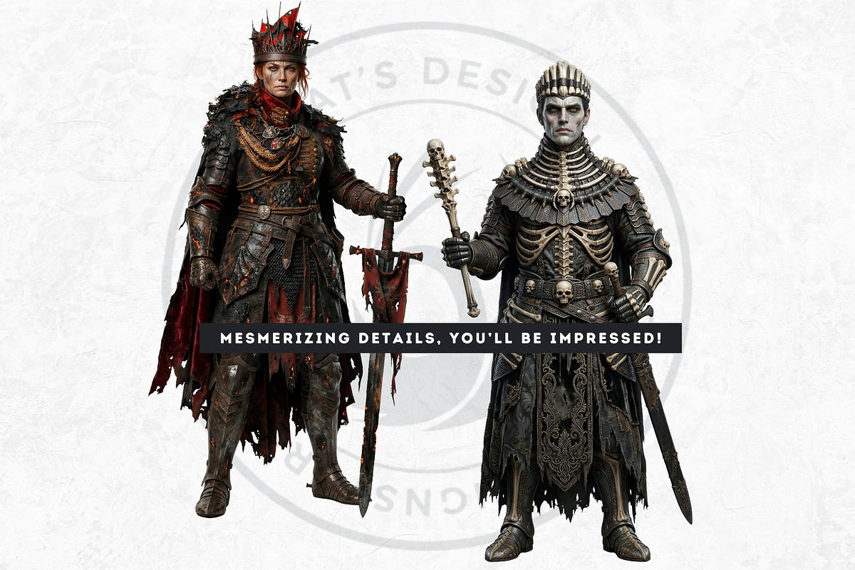 Dark Fantasy Rulers Gothic Clipart 1, a Person Illustration by ThatsDesignArt (Photo 10 of 11)