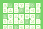 Management Icons Set, an Outline Icon by Prosymbols (Thumbnail 7 of 7)