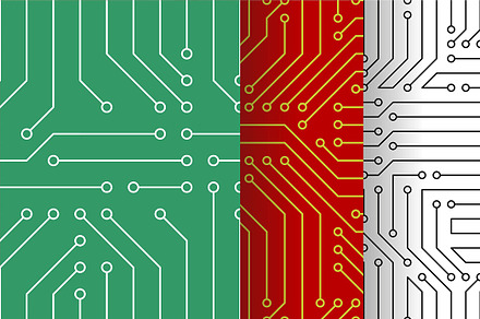 Circuit board Pattern, a Pattern Graphic by Volyk