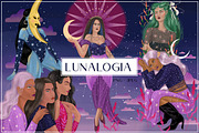 LUNALOGIA. Cosmic goddesses, a Person Illustration by Chikovnaya (Thumbnail 1 of 14)
