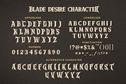 Blade Desire a Blackmetal Font, a Blackletter Font by Blankids Studio (Thumbnail 9 of 10)