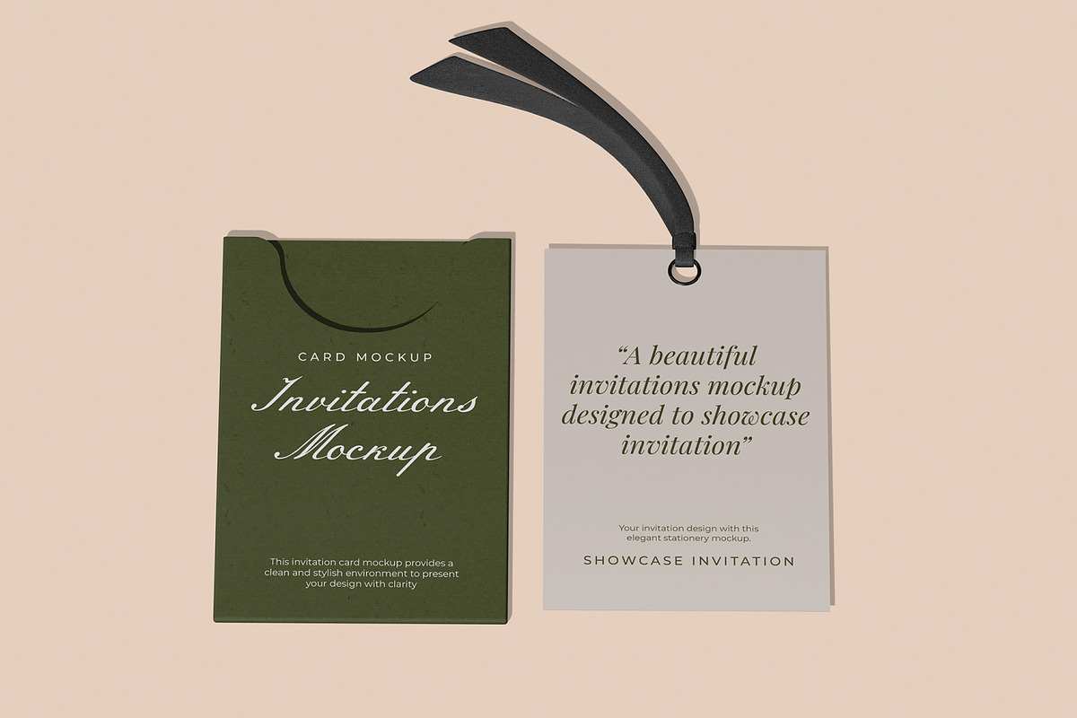 Invitations Mockup, a Merchandise Mockup by Unerispace (Photo 4 of 5)