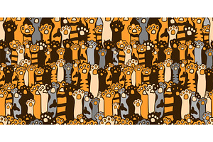 Dog Paw Cat Paw heart love puppy, a Texture Illustration by Nenahliadava Design