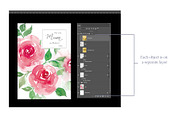 Watercolor Happy Mother's  Day, a Card Template by Anna's Lettering (Thumbnail 9 of 9)