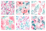 Pastel Pink and Mint Patterns, an Illustration by SinaCreation (Thumbnail 3 of 5)
