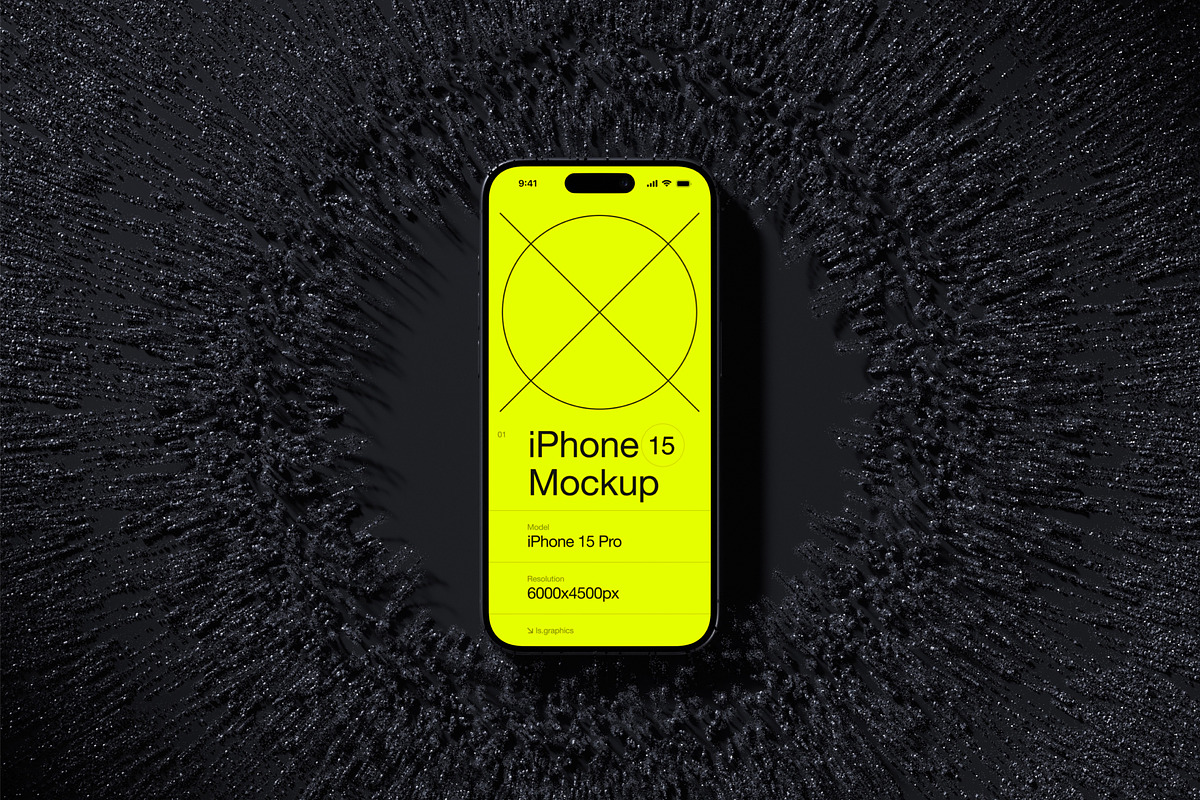 J-Mockups: iPhone 15 Pro, an iPhone Mockup by ls.graphics (Photo 8 of 10)