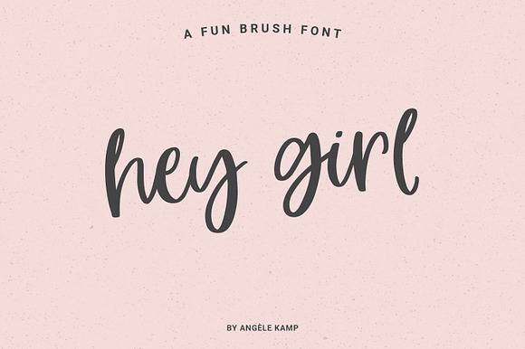 Hey Girl fun smooth brush font preview 8