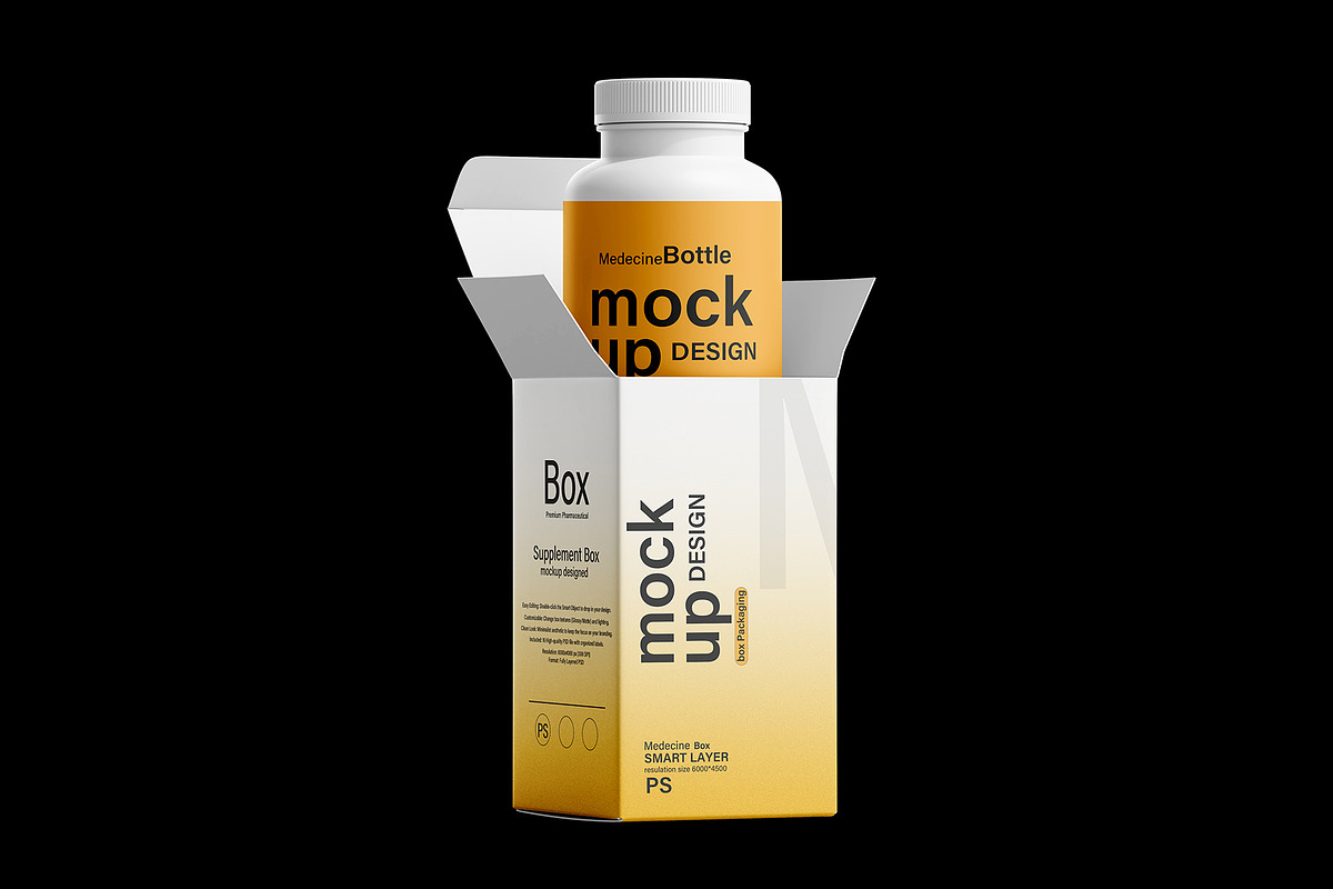 Supplement Bottle Mockup Bundle, a Packaging Mockup by pixelmock (Photo 12 of 35)
