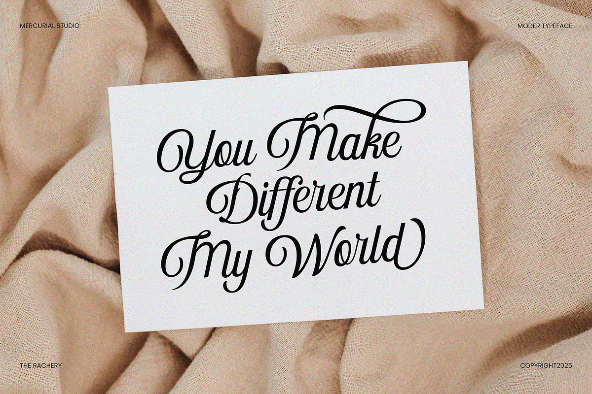 The Rachery, a Script Font by MERCURIAL (Photo 12 of 14)