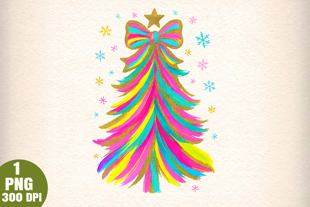 Glitter Brushstroke Christmas Tree, an Illustration by Daily.Designs (Photo 1 of 5)