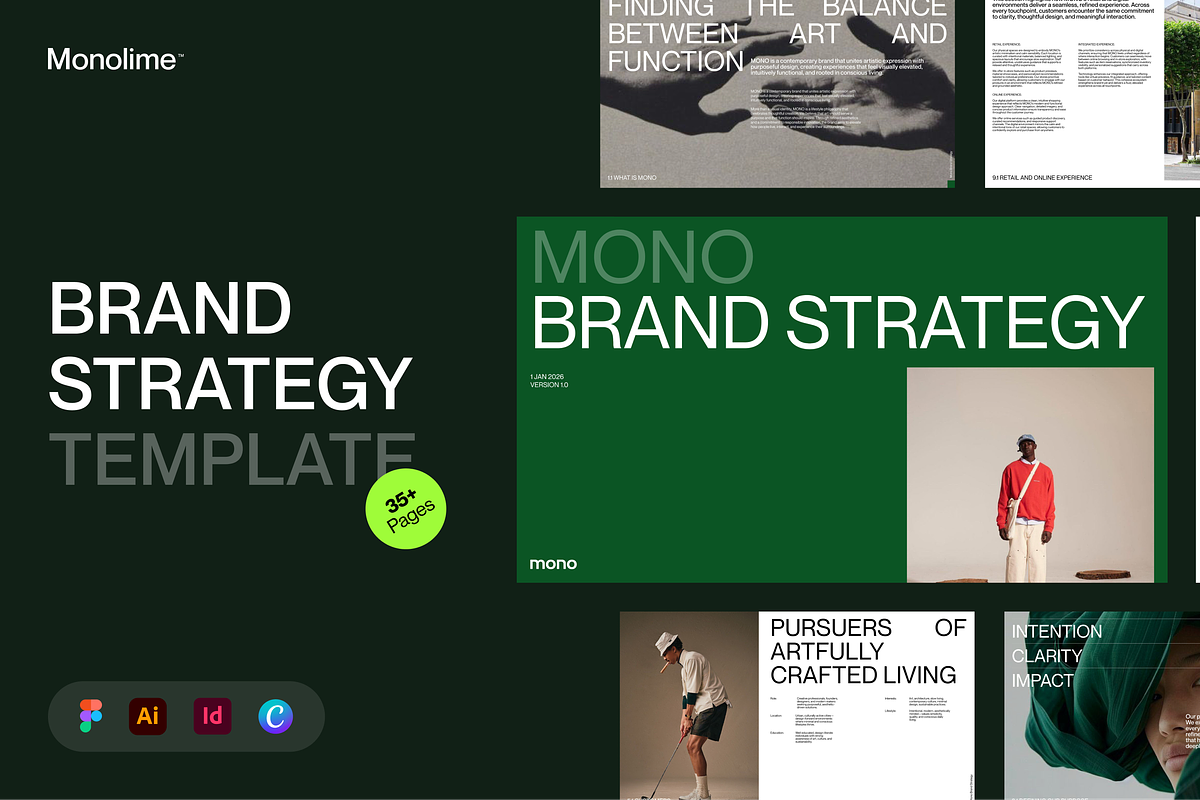 Brand Strategy Template, a Presentation Template by Monolime (Photo 1 of 9)
