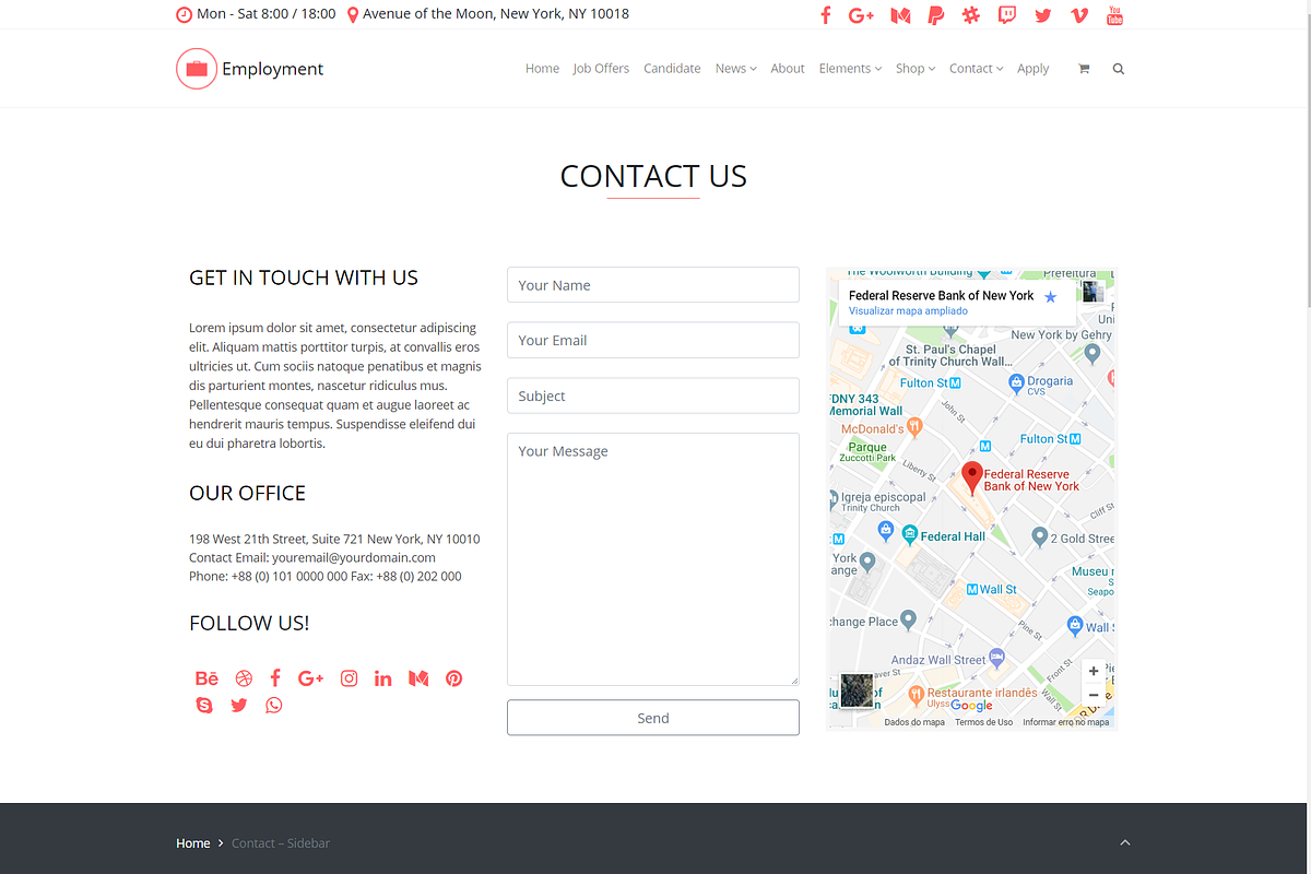 Employment WordPress Theme, a WordPress Template by Visualmodo (Photo 16 of 24)