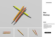 Pen Mockup, a Pens & Pencil Mockup by ZifaraDesign (Thumbnail 1 of 11)