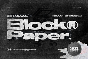 Blockpaper-Photocopy Font