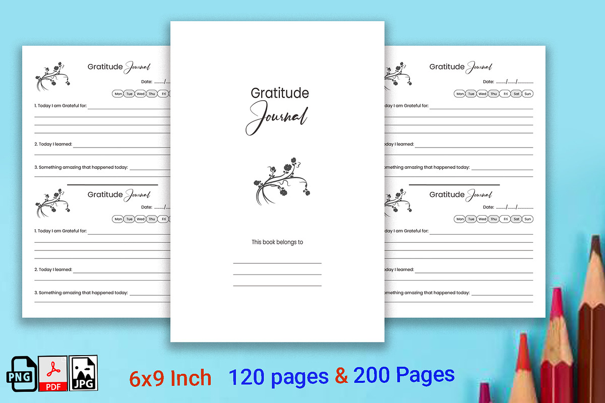 Gratitude journal kdp interior, a Graphic by Hitubrand (Photo 4 of 4)