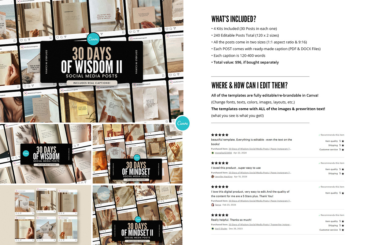 Wisdom & Mindset Quote Bundle, a Social Media Template by AndrewPixel (Photo 3 of 11)