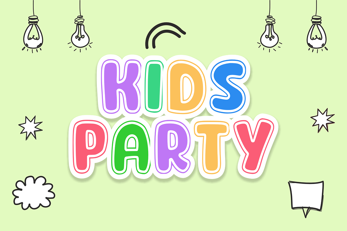 FANCY DISPLAY - Playful Cartoon Font, a Sans Serif Font by KiddoGlyphs Studio (Photo 3 of 5)