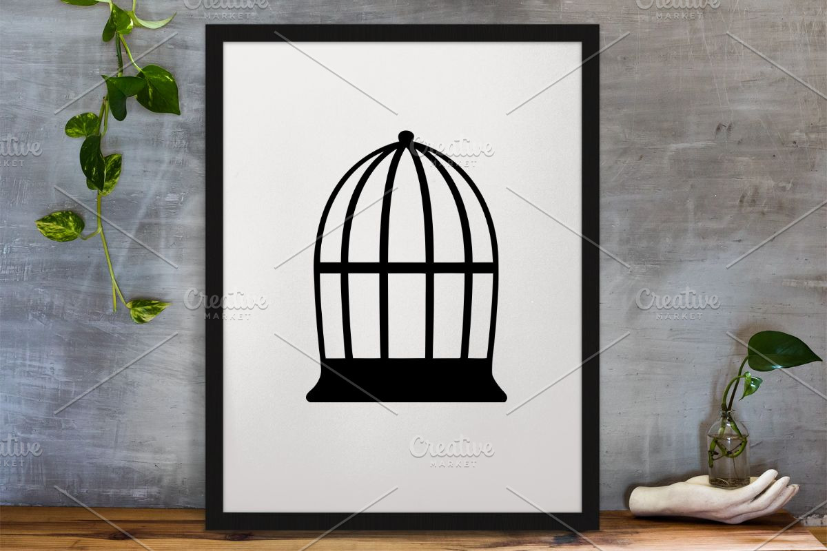 Cage Silhouette SVG, an Object Illustration by newminddesign (Photo 3 of 3)