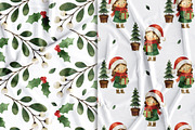 Christmas Girls Watercolor Clipart, a Seasonal Illustration by Hanna's ArtLab (Thumbnail 5 of 6)